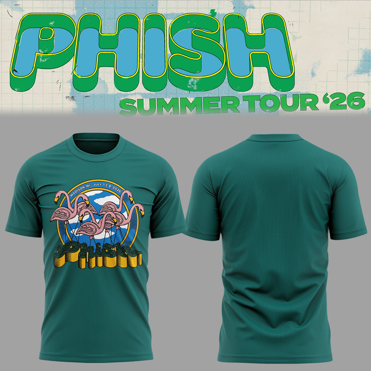 Limited Edition Phish Summer Tour 2026 Concert Merch Tee | RY19