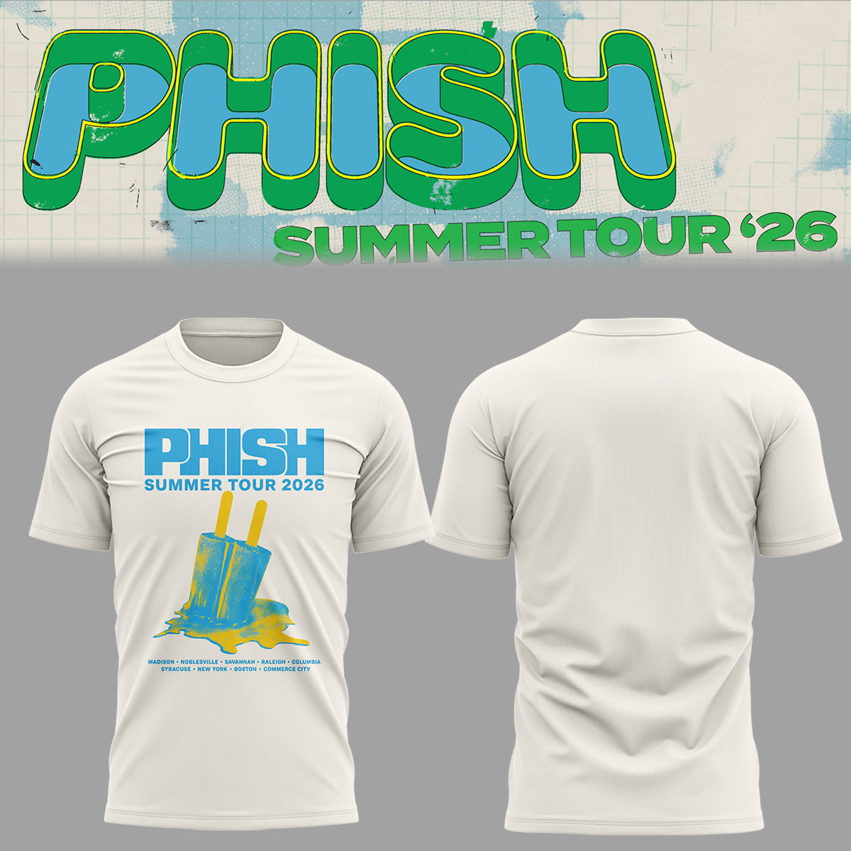 Limited Edition Phish Summer Tour 2026 Vintage Graphic T-Shirt | XE99