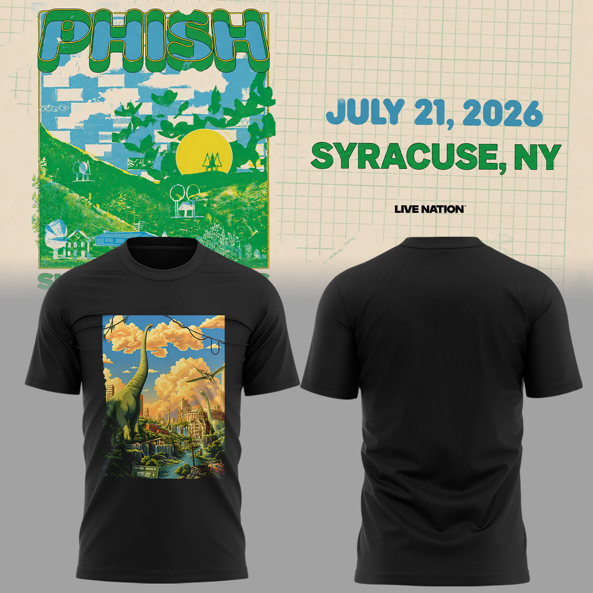 Limited Edition Phish Phish Summer Tour 2026 Vintage Concert Graphic Shirt | VQ42