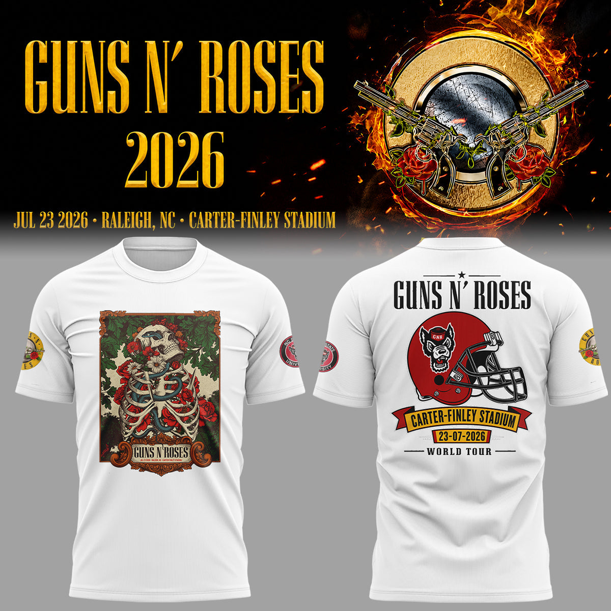 Limited Edition Guns N' Roses Tour 2026 TShirt | XR92