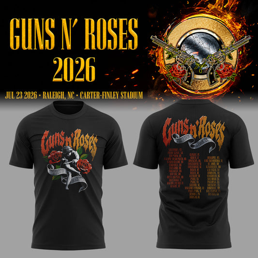 Limited Edition Guns N' Roses Tour 2026 TShirt | HD37