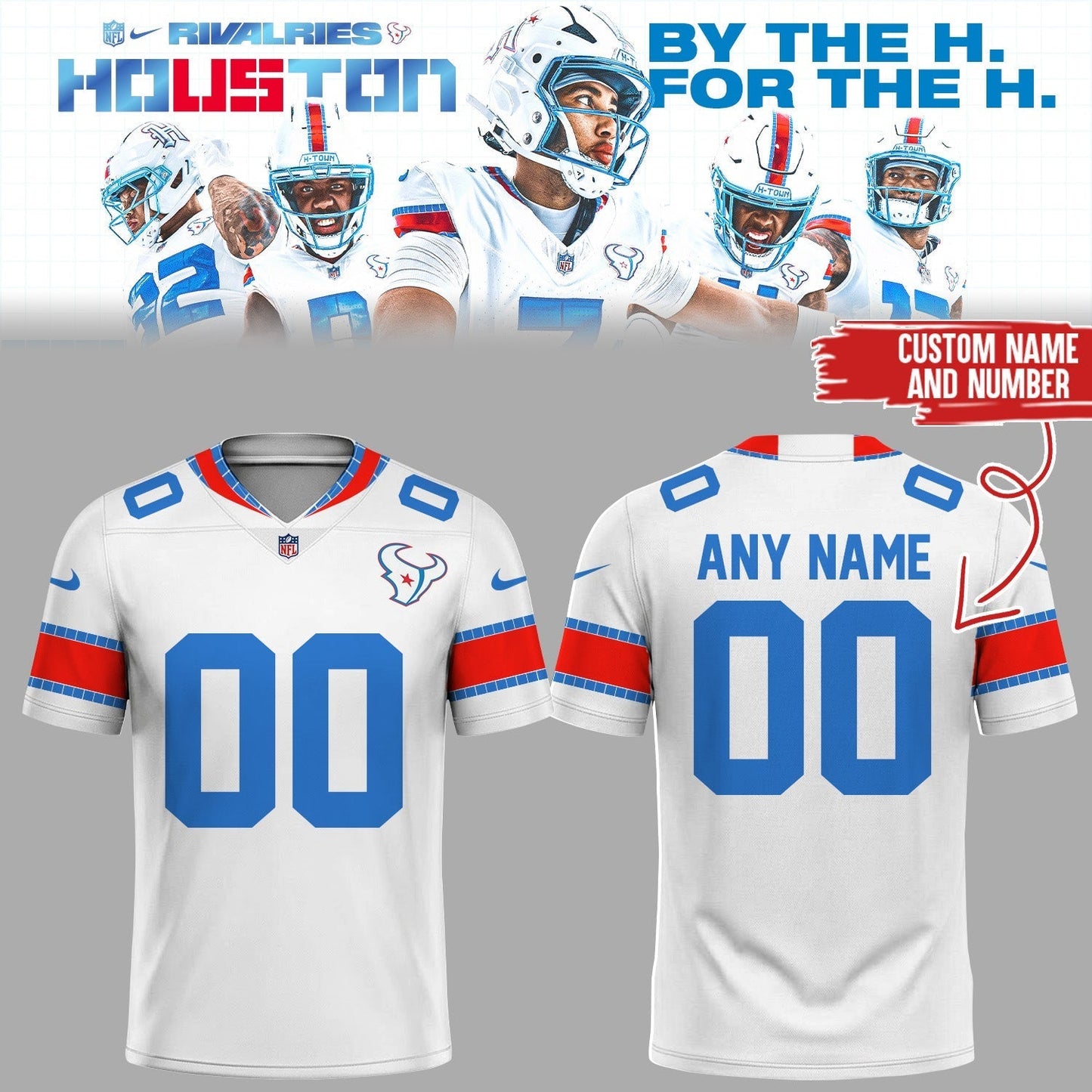 Limited Edition H‑Town Rivalries Custom Football Jersey | MJ30