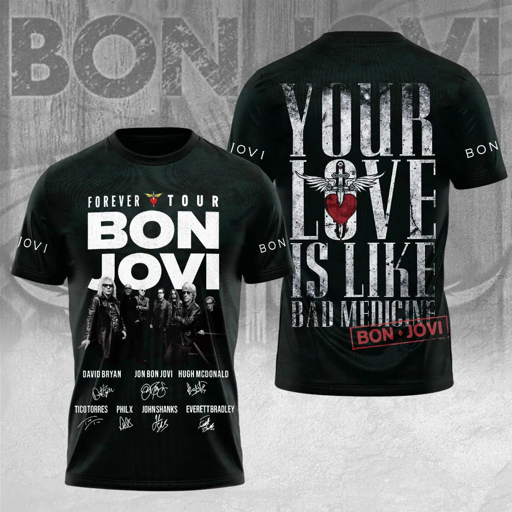 Bon Jovi Forever Tour 2026 Limited Edition T-Shirt Unisex Gift