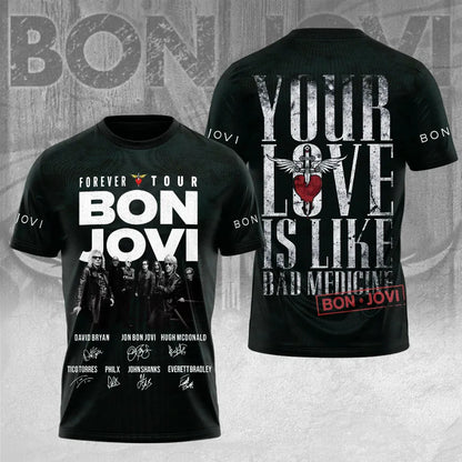 Bon Jovi Forever Tour 2026 Limited Edition T-Shirt Unisex Gift