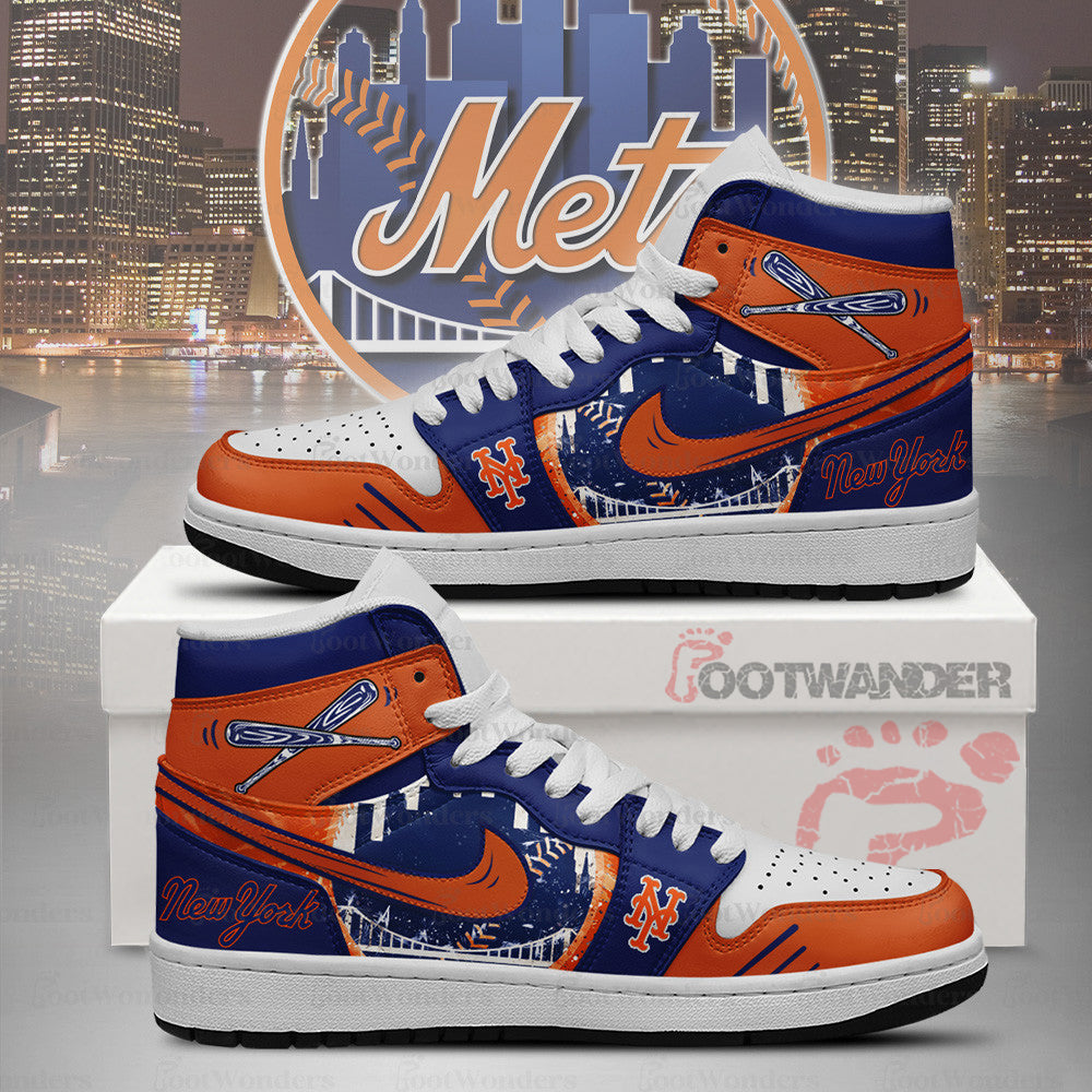 New York Mets MLB AJ1 High Top Shoes | ZZ86