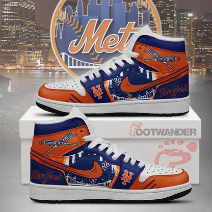 New York Mets MLB AJ1 High Top Shoes | ZZ86