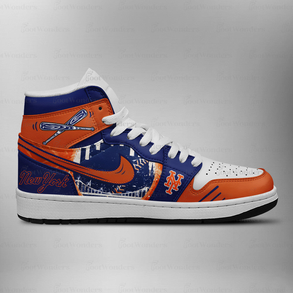 New York Mets MLB AJ1 High Top Shoes | ZZ86