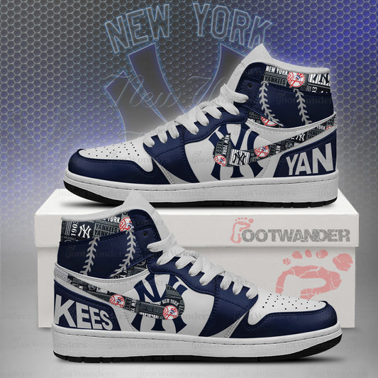 New York Yankees MLB AJ1 High Top Shoes | OH66