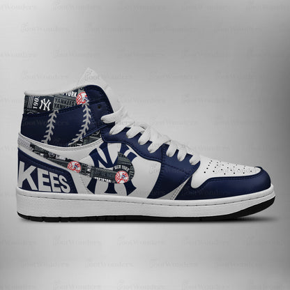 New York Yankees MLB AJ1 High Top Shoes | OH66