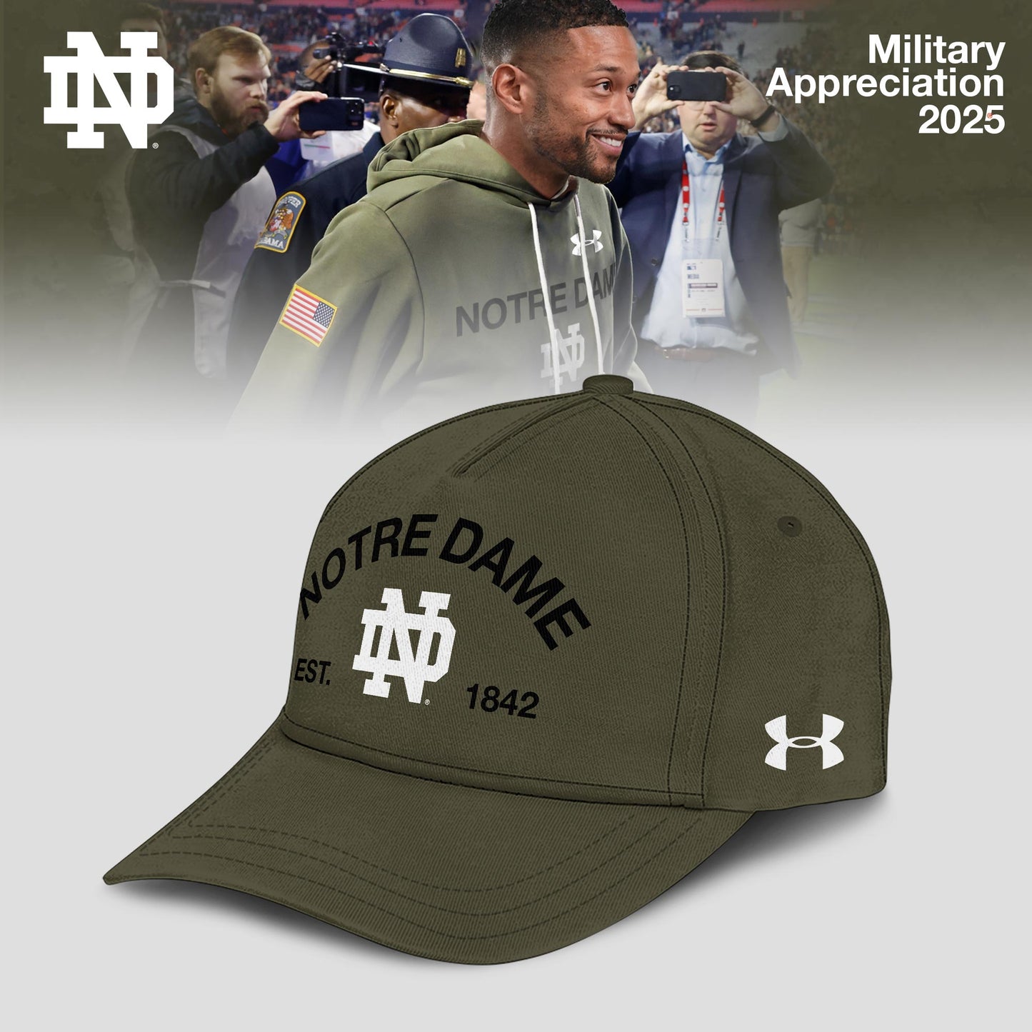 Notre Dame Fighting Irish 2025 Military Appreciation Limited Edition Sweatshirt