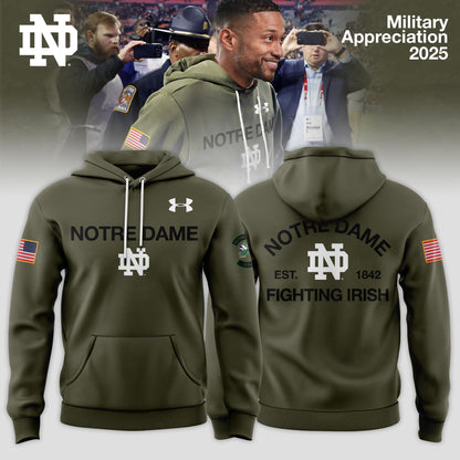 Notre Dame Fighting Irish 2025 Military Appreciation Limited Edition Hoodie