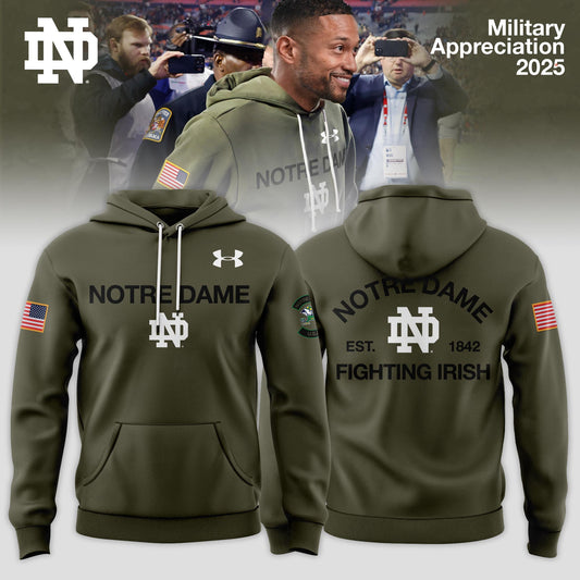 Notre Dame Fighting Irish 2025 Military Appreciation Limited Edition Hoodie