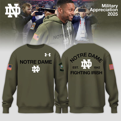 Notre Dame Fighting Irish 2025 Military Appreciation Limited Edition Sweatshirt