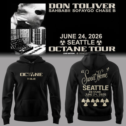 Limited Edition Don Toliver OCTANE Tour 2026 Seattle Hoodie - Tour Merchandise