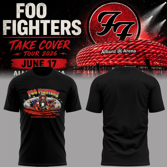 Limited Edition Take Cover Tour 2026 At Allianz Arena, Munich TShirt
