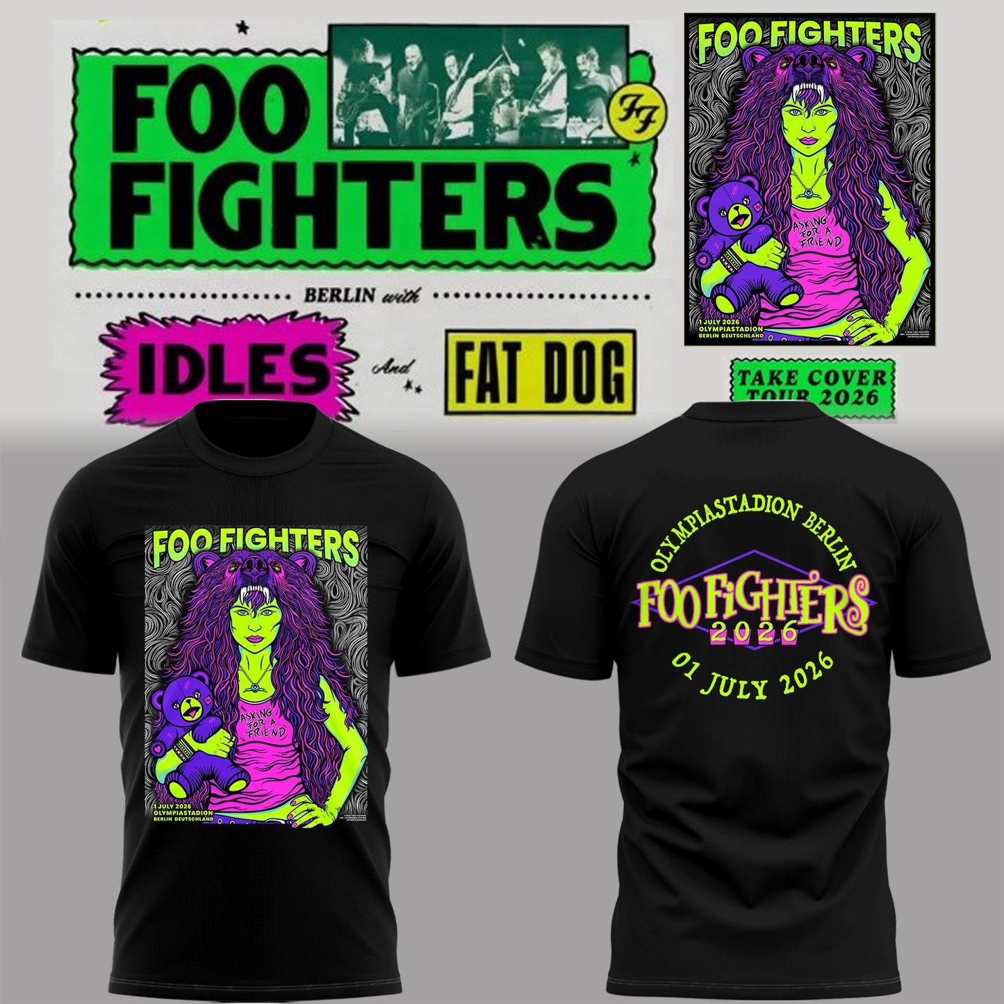 Foo Fighters "Take Cover Tour 2026" TShirt | IR83