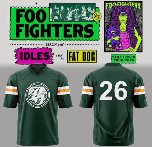 Foo Fighters "Take Cover Tour 2026" Football Jersey