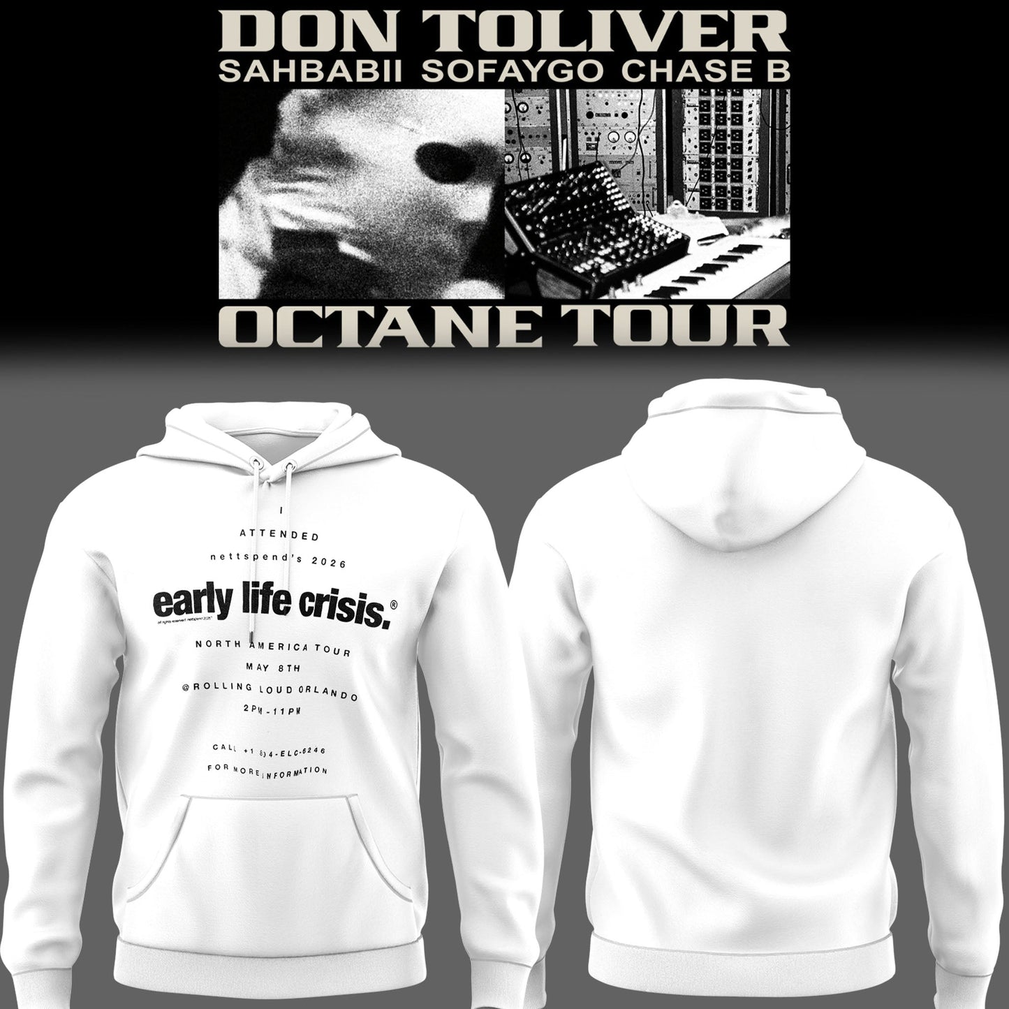 Don Toliver OCTANE Tour 2026 Pullover Hoodie - Limited Edition