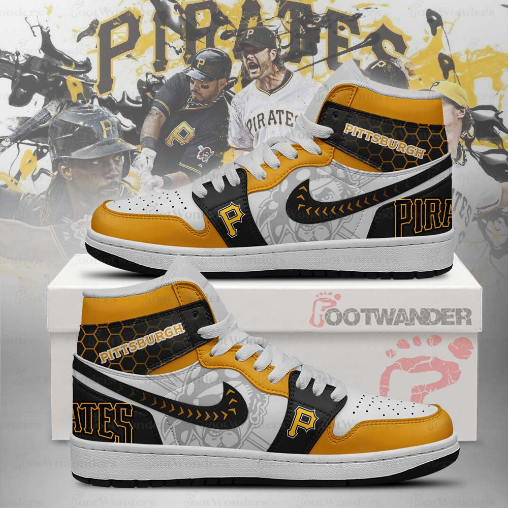 Pittsburgh Pirates MLB AJ1 High Top Shoes | OX85