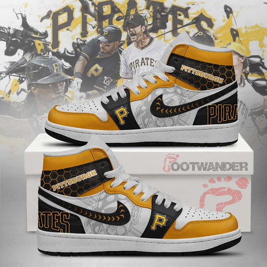 Pittsburgh Pirates MLB AJ1 High Top Shoes | OX85
