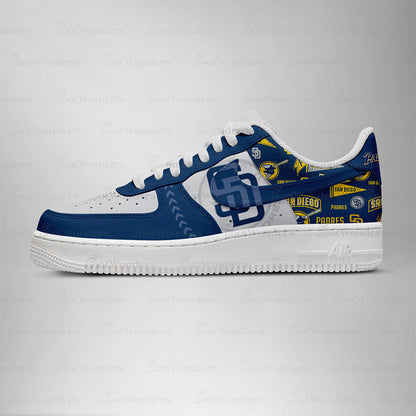 San Diego Padres MLB AF1 Low Top Shoes | HC93