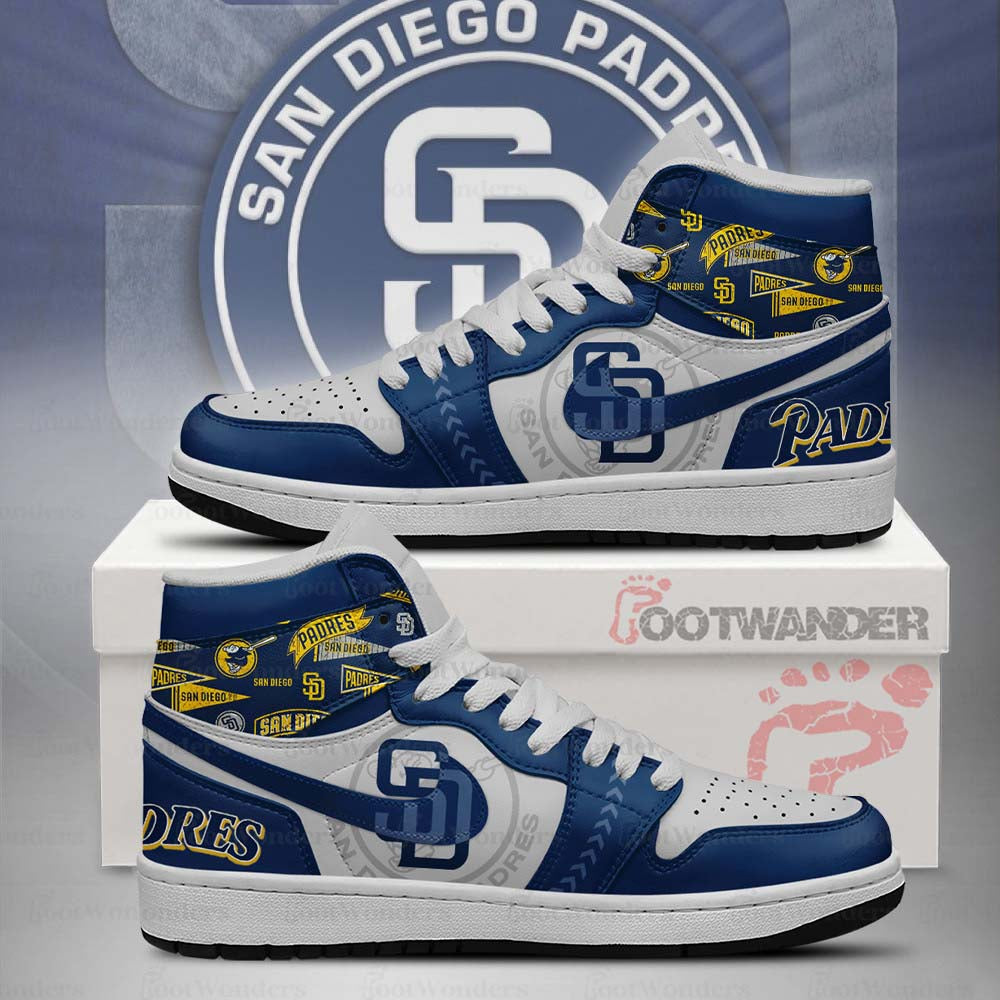 San Diego Padres MLB AJ1 High Top Shoes | UB51