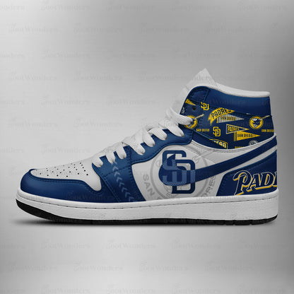 San Diego Padres MLB AJ1 High Top Shoes | UB51