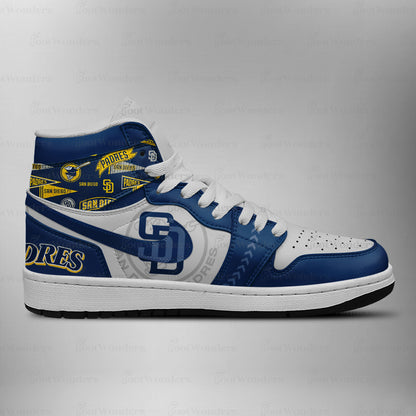 San Diego Padres MLB AJ1 High Top Shoes | UB51