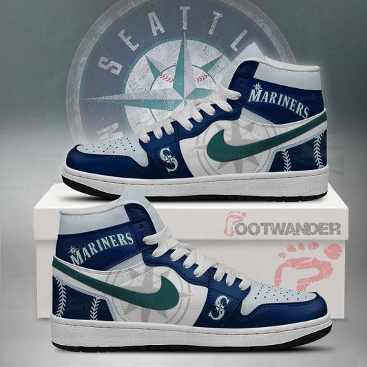 Seattle Mariners MLB AJ1 High Top Shoes | QU30