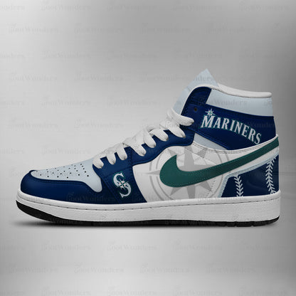 Seattle Mariners MLB AJ1 High Top Shoes | QU30