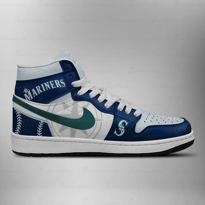 Seattle Mariners MLB AJ1 High Top Shoes | QU30