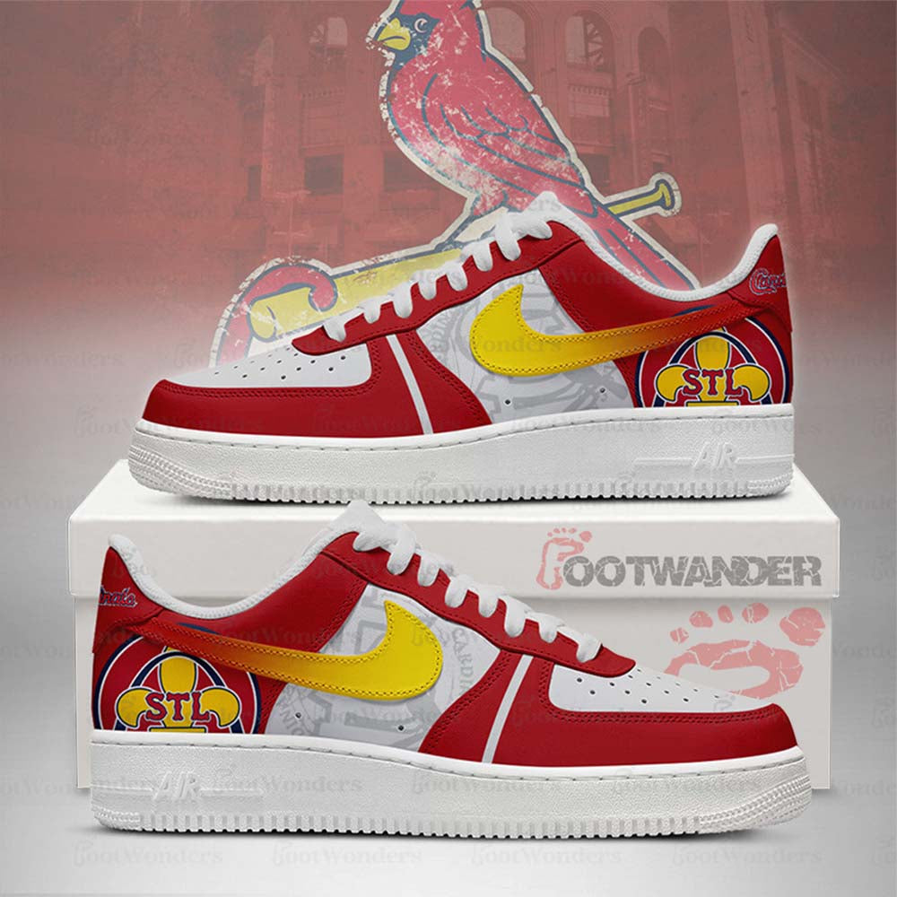 St. Louis Cardinals MLB AF1 Low Top Shoes | ME15