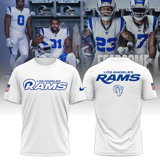 LAR Rams Classic Sol White Tee | AN11