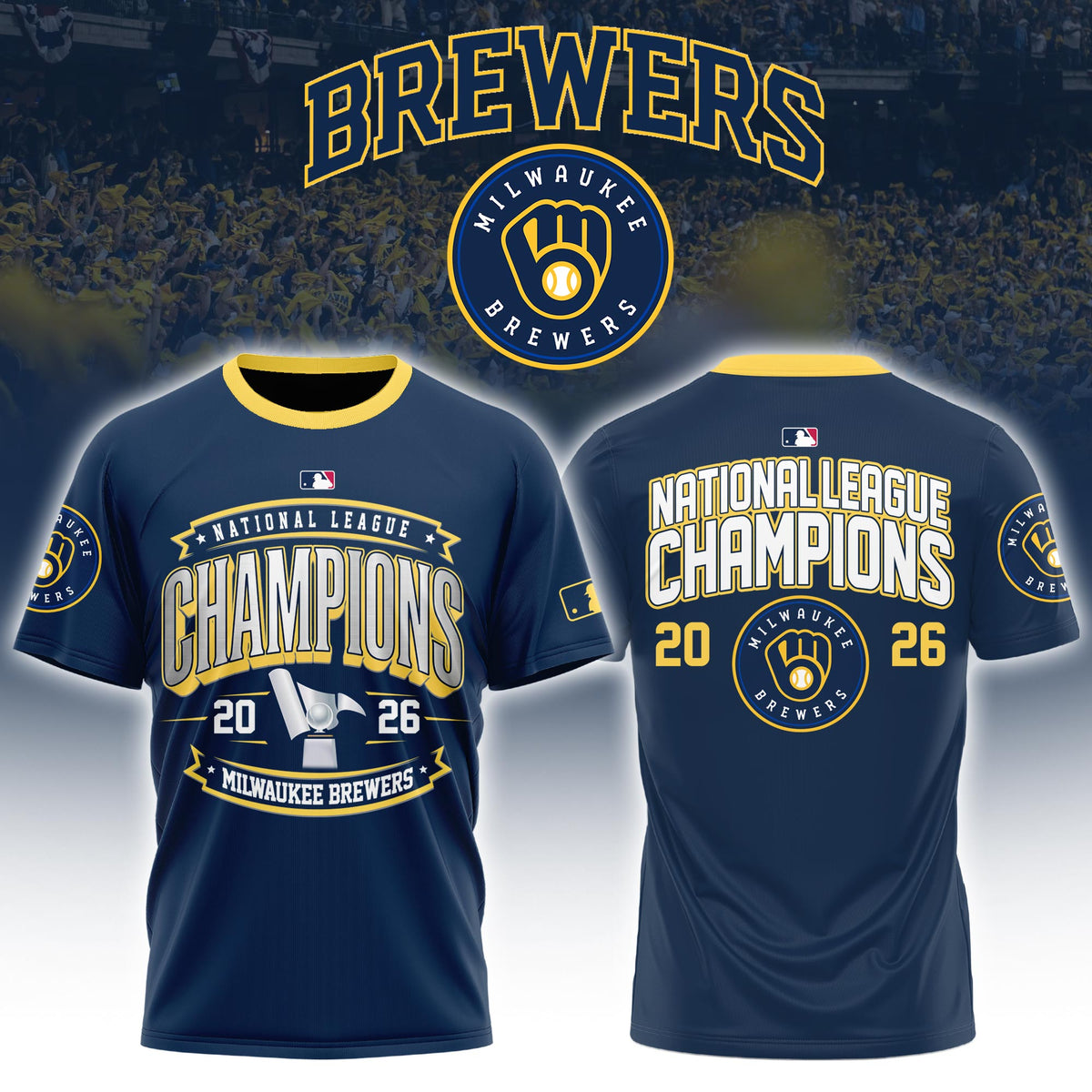 Milwaukee Brewers 2026 National League Champions Tshirt Limited Edition 01