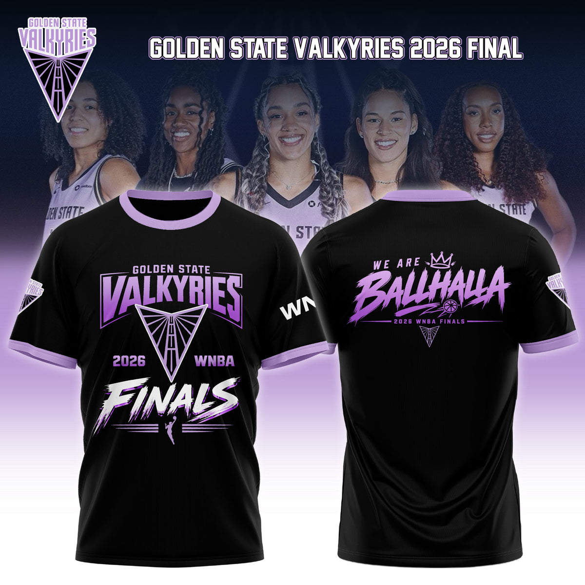 Valkyries 2026 WNBA Finals Tshirt Limited Edition Black