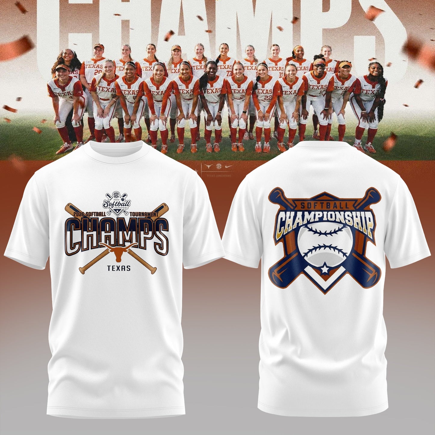 2026 SEC Softball Tournament Champions Tshirt | UW90
