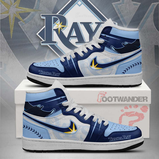 Tampa Bay Rays MLB AJ1 High Top Shoes | NY39