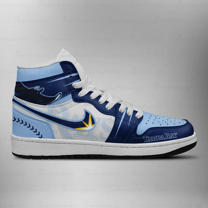 Tampa Bay Rays MLB AJ1 High Top Shoes | NY39