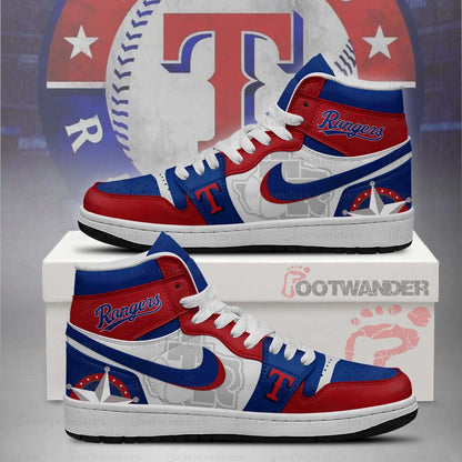 Texas Rangers MLB AJ1 High Top Shoes | IJ26