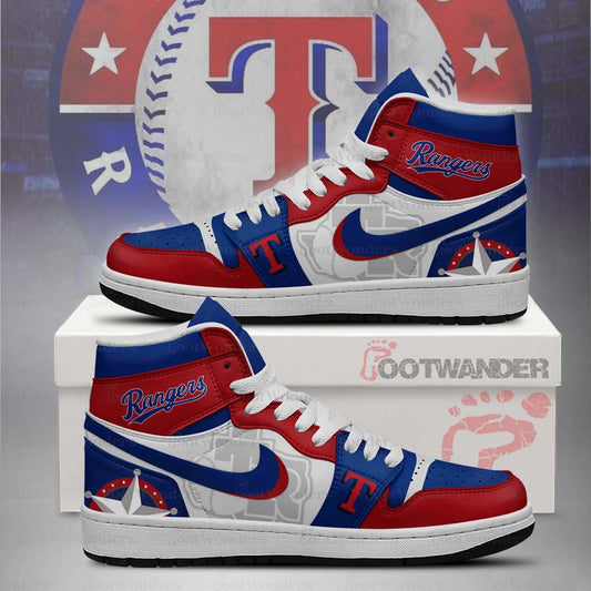 Texas Rangers MLB AJ1 High Top Shoes | IJ26