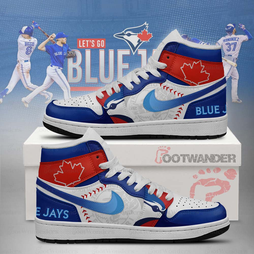 Toronto Blue Jays MLB AJ1 High Top Shoes | CE55