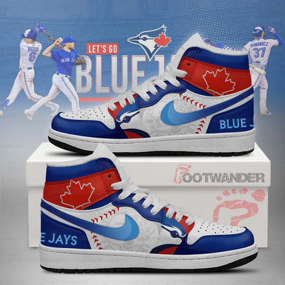 Toronto Blue Jays MLB AJ1 High Top Shoes | CE55