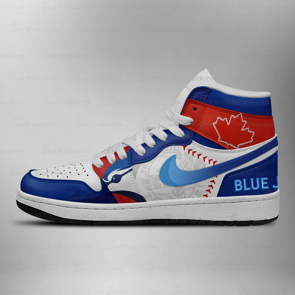 Toronto Blue Jays MLB AJ1 High Top Shoes | CE55
