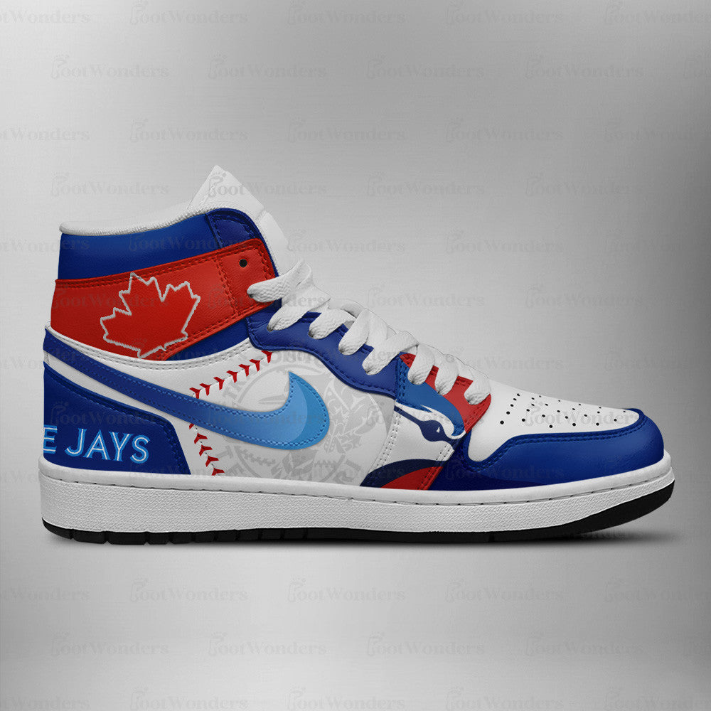 Toronto Blue Jays MLB AJ1 High Top Shoes | CE55
