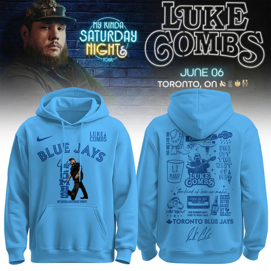 Toronto Blue Jays x Luke Combs My Kinda Saturday Night Tour 2026 Limited Edition Hoodie | ZY94