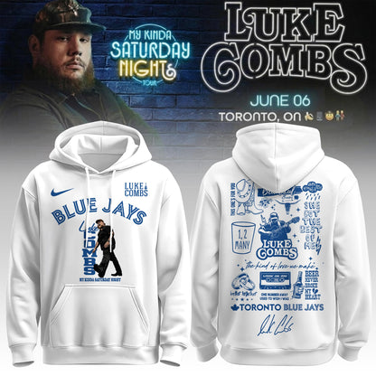 Toronto Blue Jays x Luke Combs My Kinda Saturday Night Tour 2026 Limited Edition Hoodie | AV15