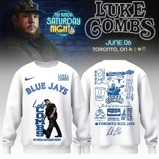 Toronto Blue Jays x Luke Combs My Kinda Saturday Night Tour 2026 Limited Edition Sweatshirt | JG42