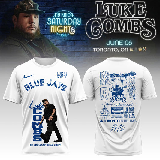 Toronto Blue Jays x Luke Combs My Kinda Saturday Night Tour 2026 Limited Edition T-shirt | YE84