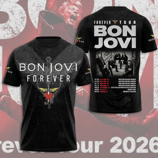 Bon Jovi Forever Tour 2026 Limited Edition T-Shirt Premium Fan Gift