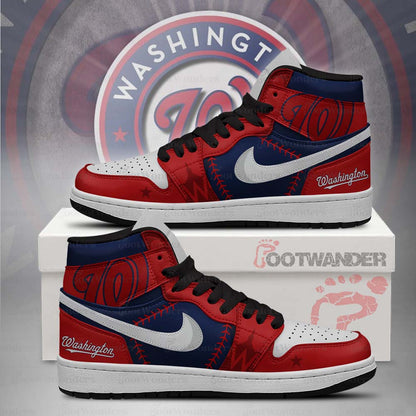 Washington Nationals MLB AJ1 High Top Shoes | HH22